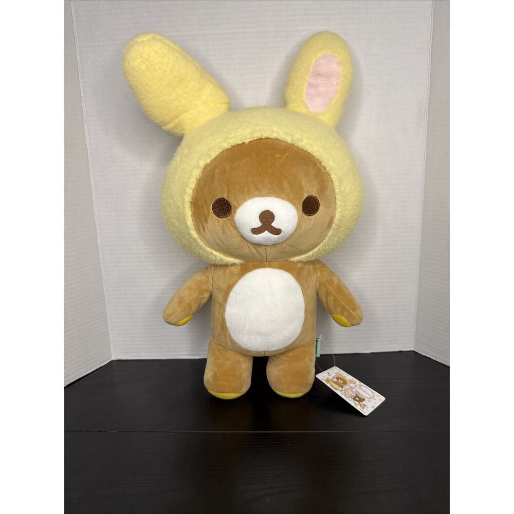 San-X Rilakkuma with Easter Bunny Ears Rabbit Hat Plush New 18.5”